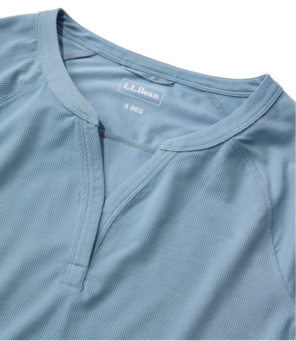Women's Ribbed Performance Tee, Long-Sleeve Splitneck - L.L.Bean Classic
