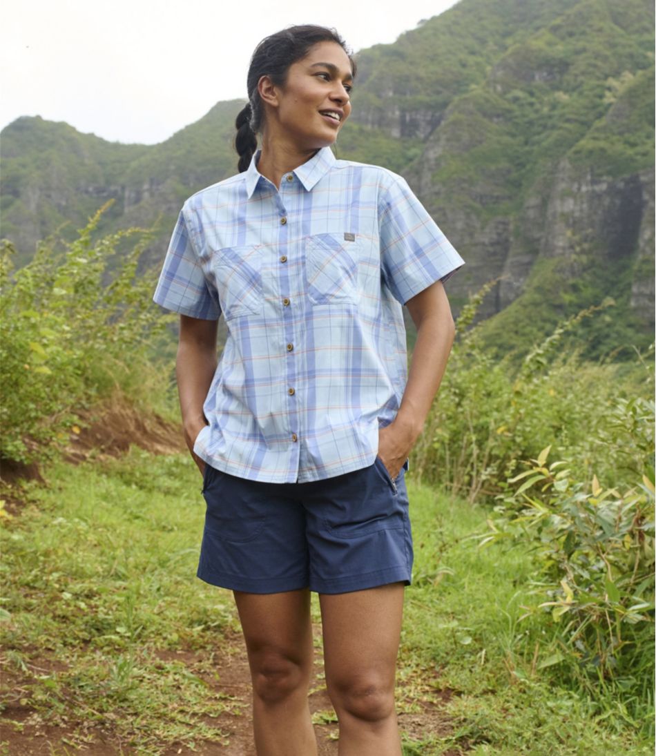 Women's Everyday SunSmart® Woven Shirt, Short-Sleeve Plaid - L.L.Bean Value