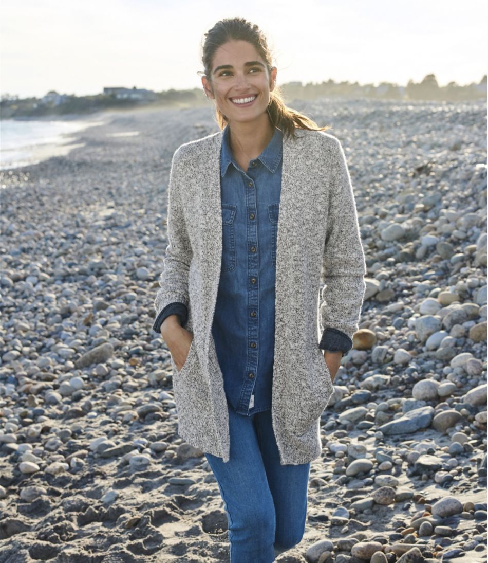 Women's Cotton Ragg Sweater, Open Cardigan - L.L.Bean Customer Favorite