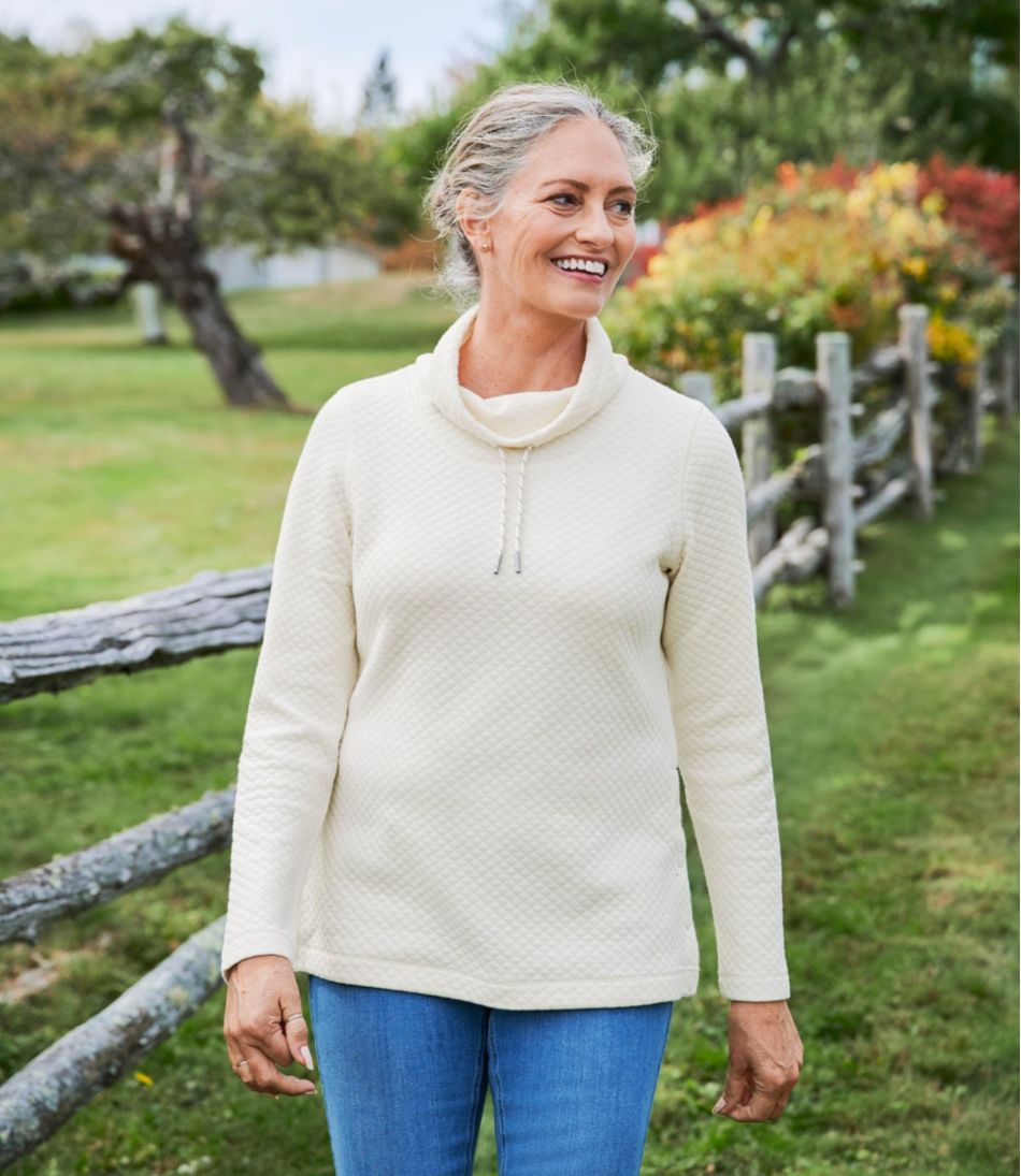 Women's SoftLight Quilted Top, Funnelneck Pullover - L.L.Bean Latest