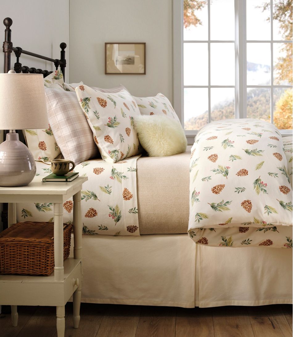 Evergreen Flannel Sheet Collection - L.L.Bean Quality