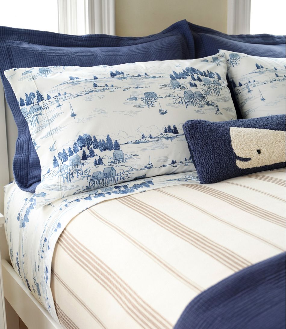 Coastal Landscape Percale Sheet Collection - L.L.Bean Value
