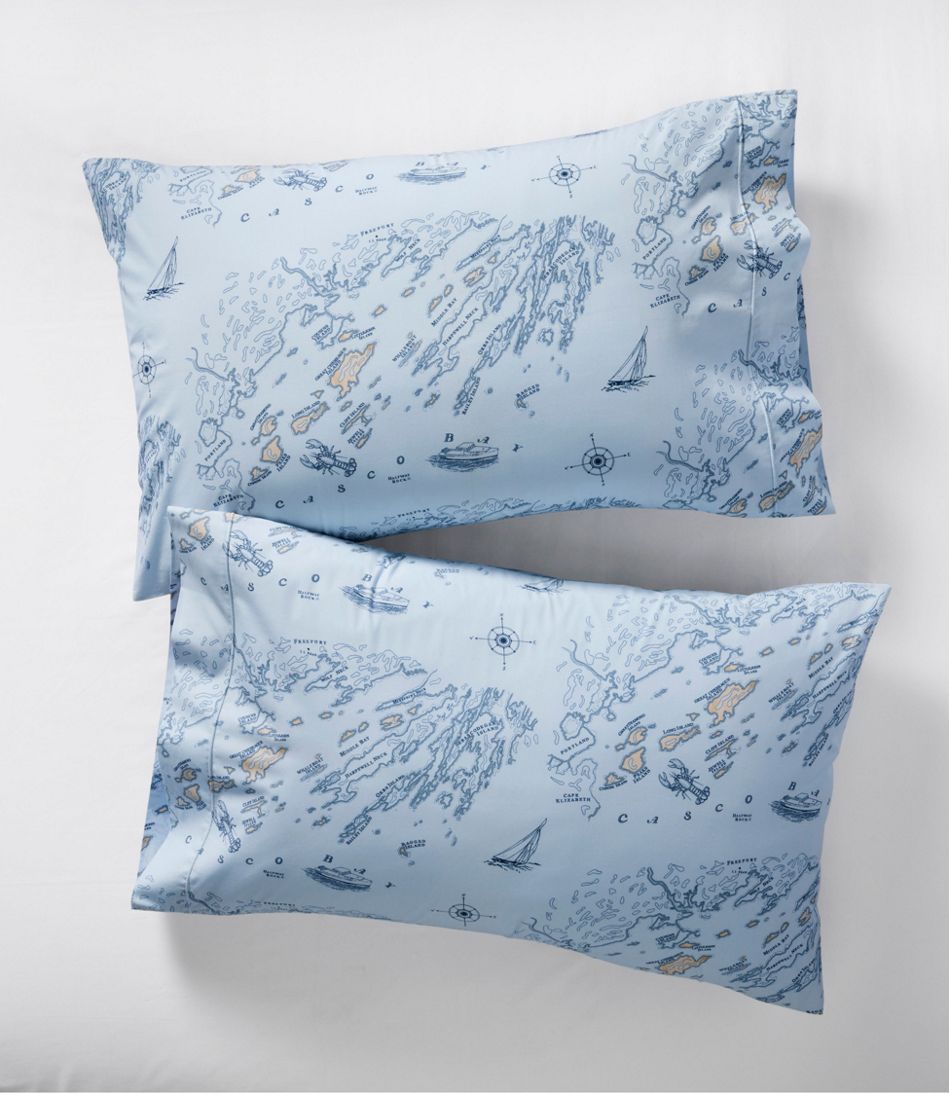 Nautical Map Percale Sheet Collection - L.L.Bean Customer Favorite