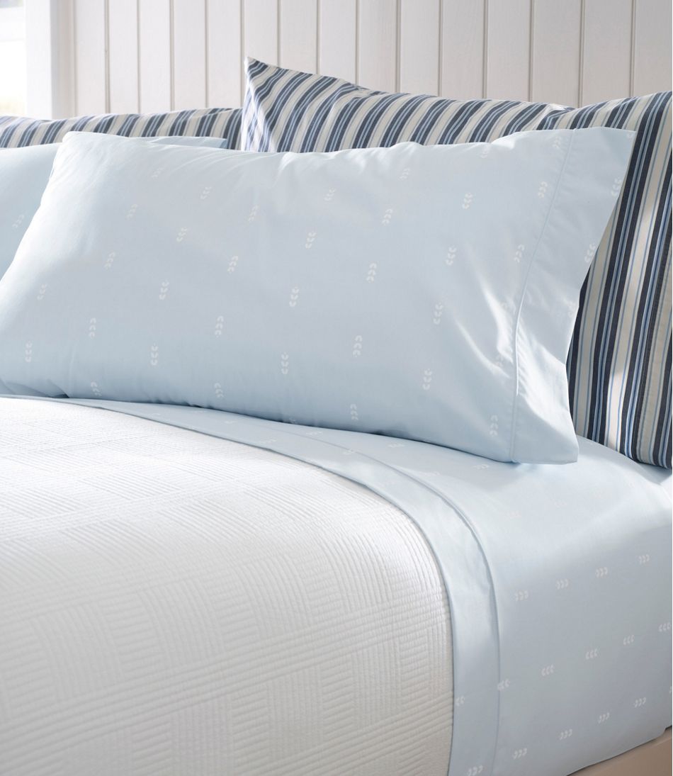Sunwashed Percale Sheet Collection, Stripe - L.L.Bean Trusted