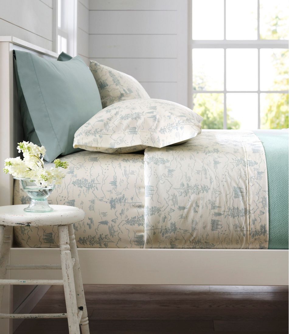 Lakeside Toile Percale Sheet Collection - L.L.Bean Classic