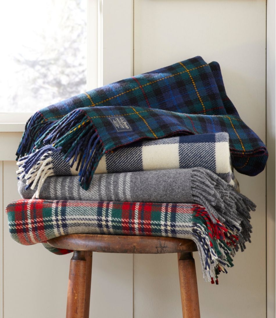 Washable Wool Throw, Striped - L.L.Bean Customer Favorite