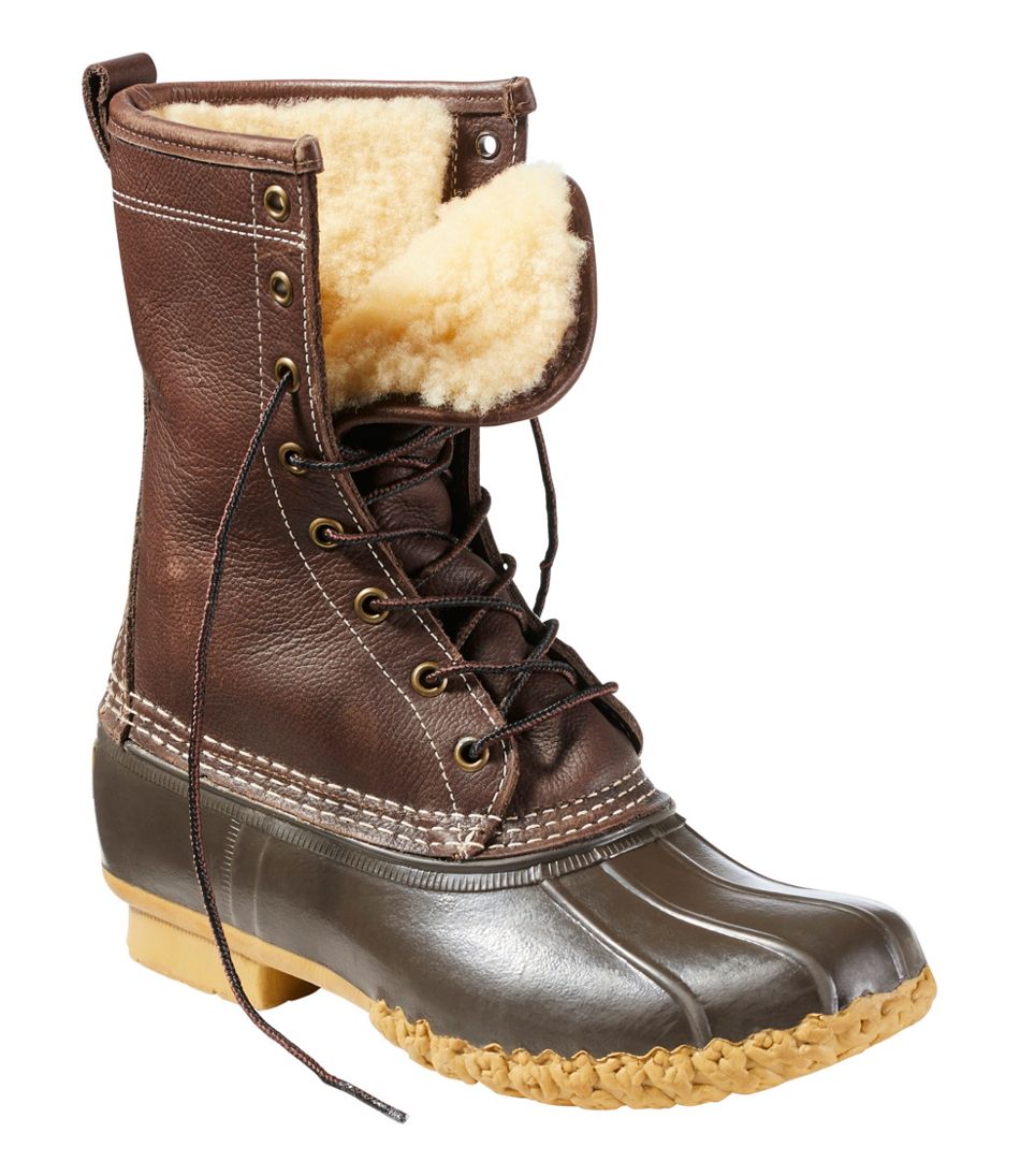 Women's Shearling Lined Bean Boots, 10 Inch - L.L.Bean Great Value