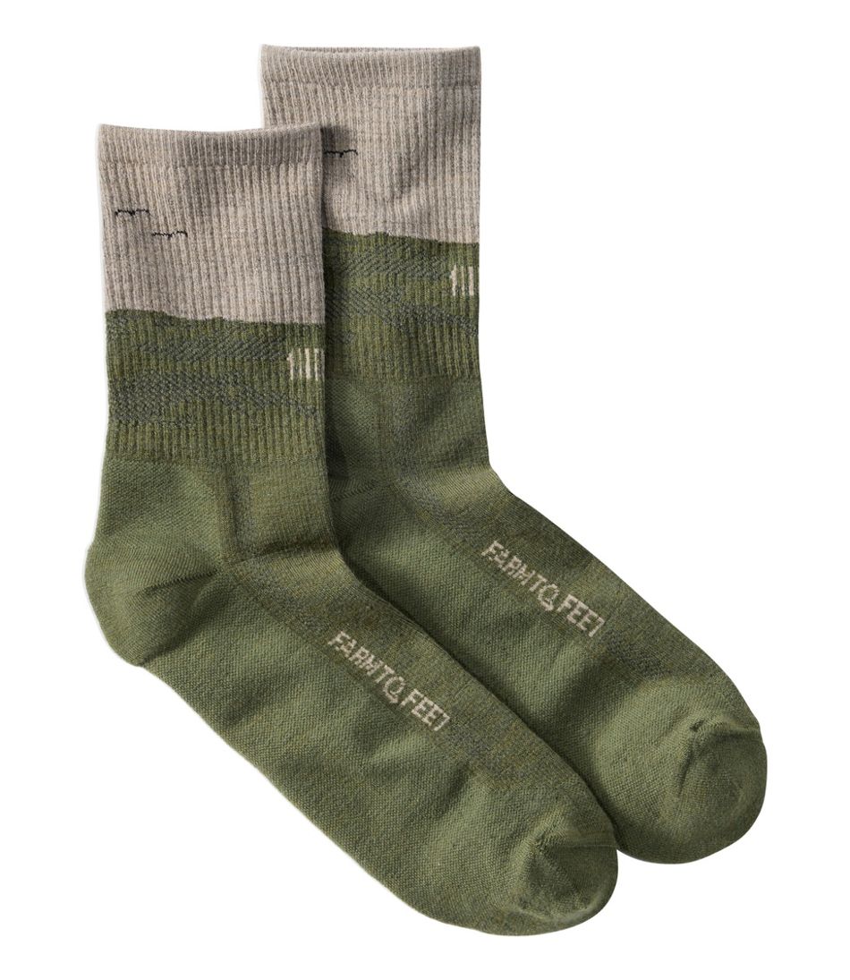 Adults' Farm to Feet Portland West Quoddy Lighthouse Light Cushion 3/4 Crew Socks - L.L.Bean Latest