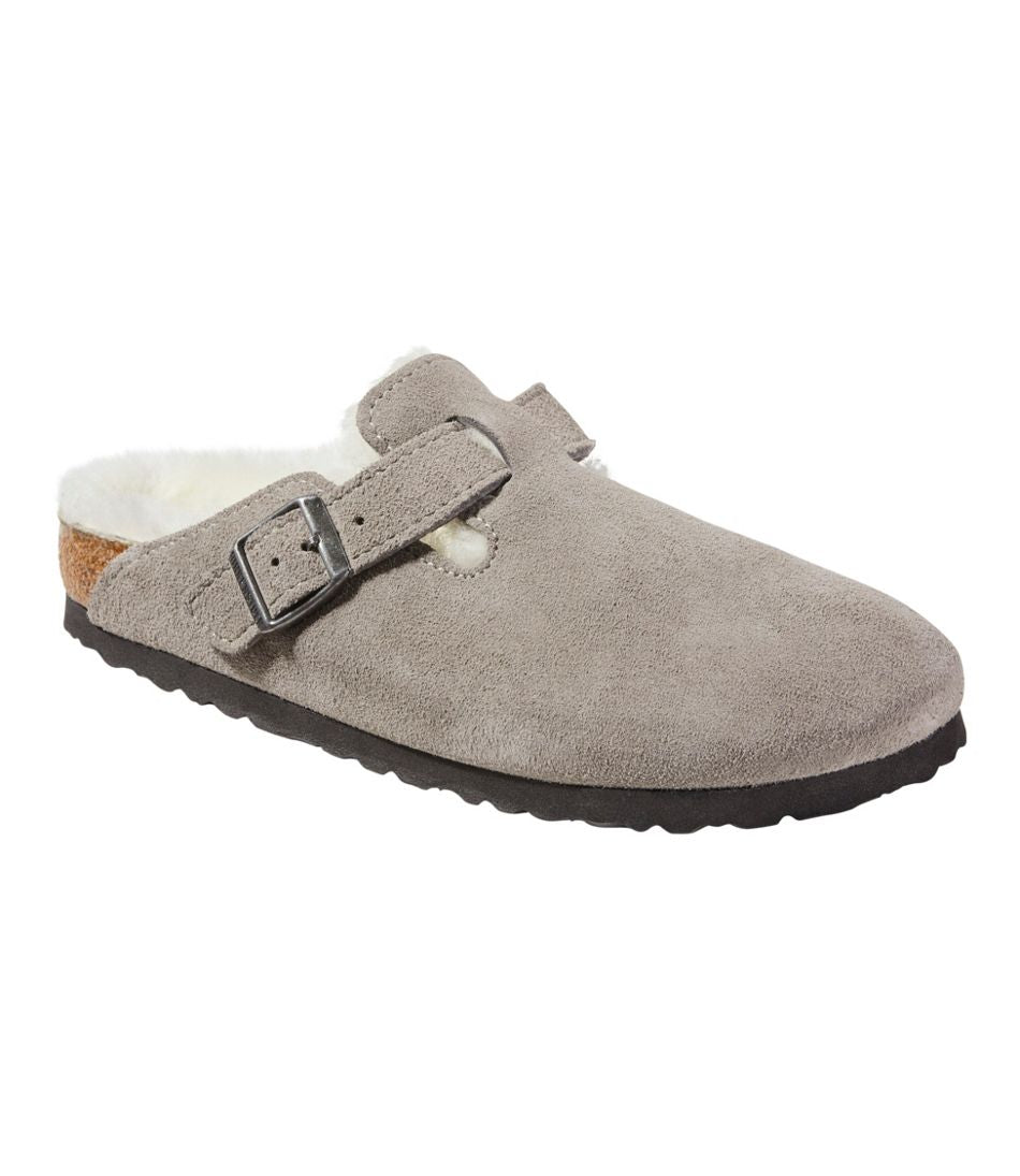 Women's Birkenstock Boston Clogs, Suede Shearling - L.L.Bean Value