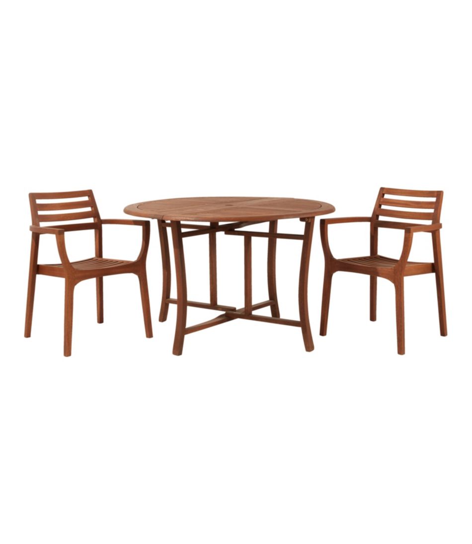 Eucalyptus Folding Table, Round - L.L.Bean Everyday