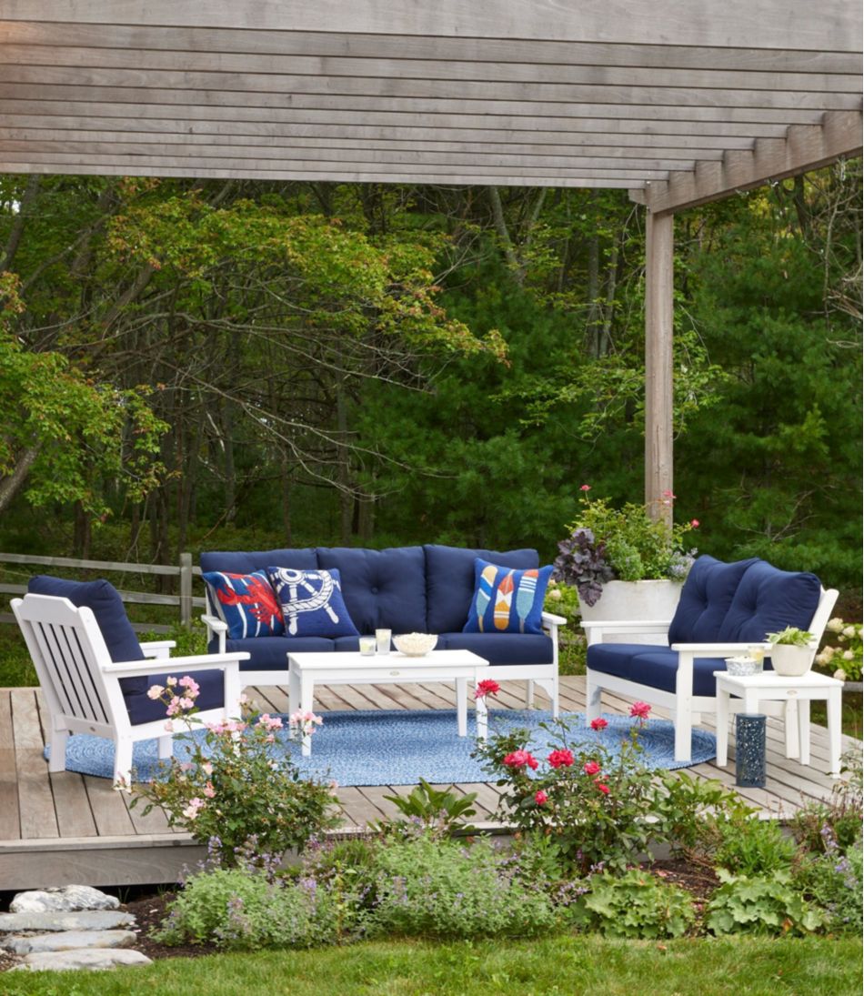 All-Weather Patio Sofa with Textured Cushions - L.L.Bean Everyday