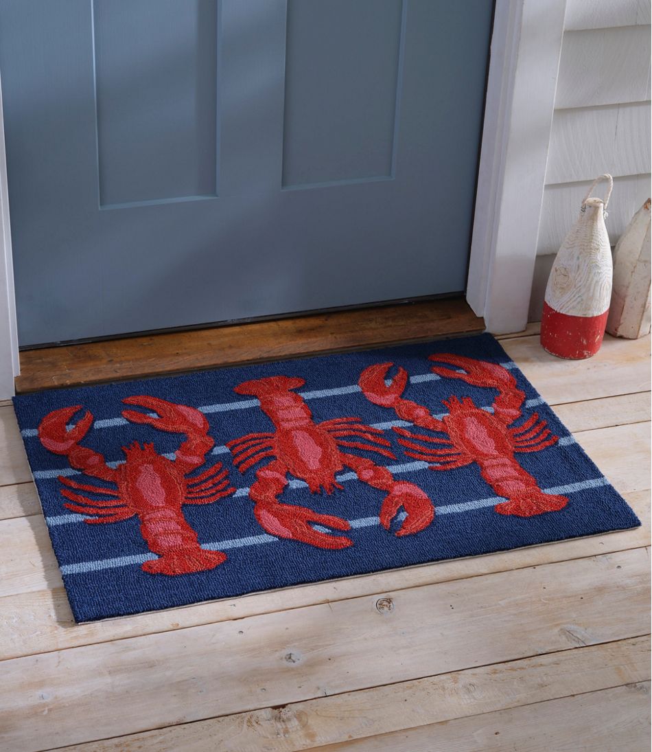 Indoor/Outdoor Vacationland Rug, Lobsters - L.L.Bean Quality