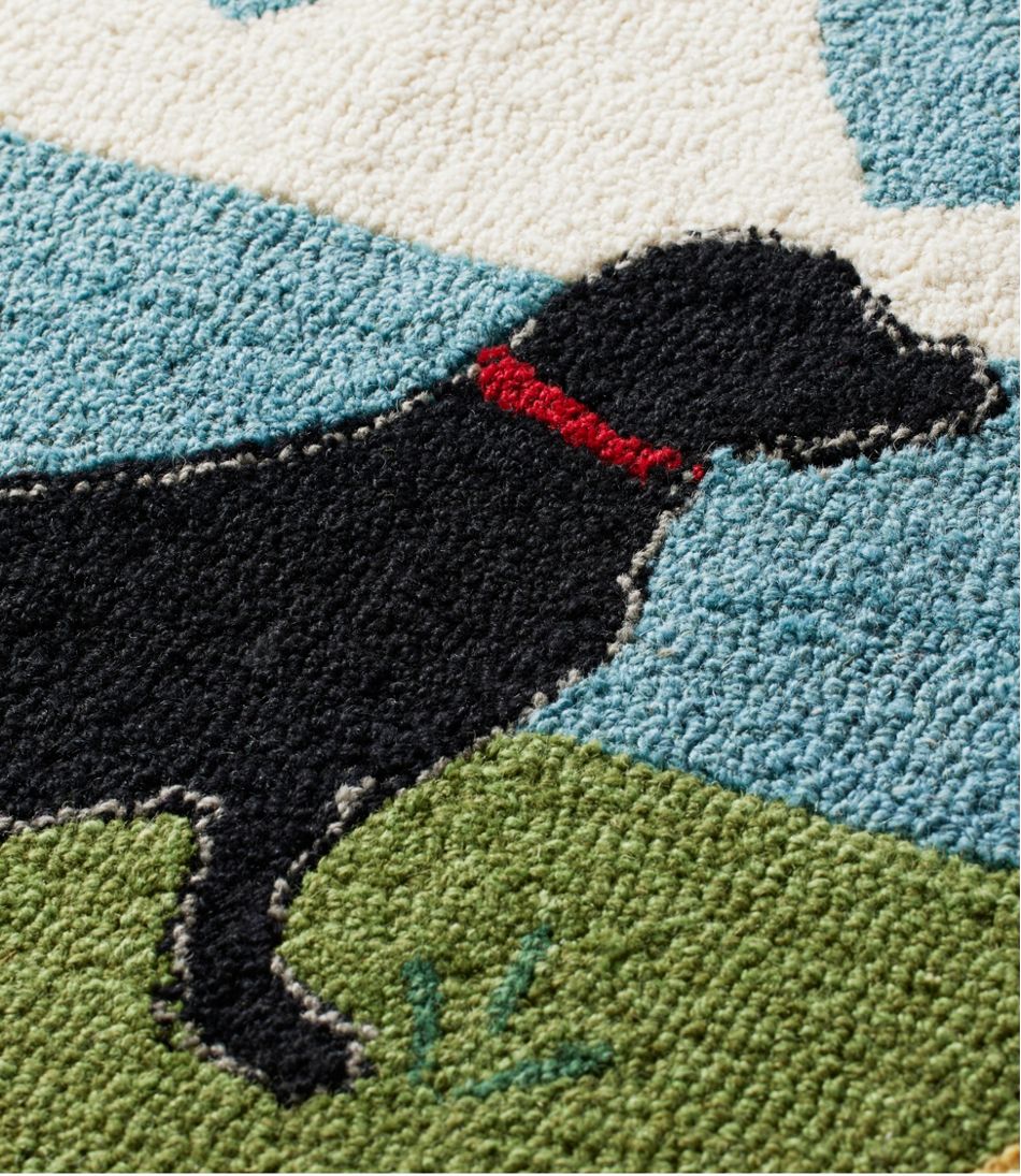 Wool Hooked Novelty Runner, Lakeside Labs - L.L.Bean Classic