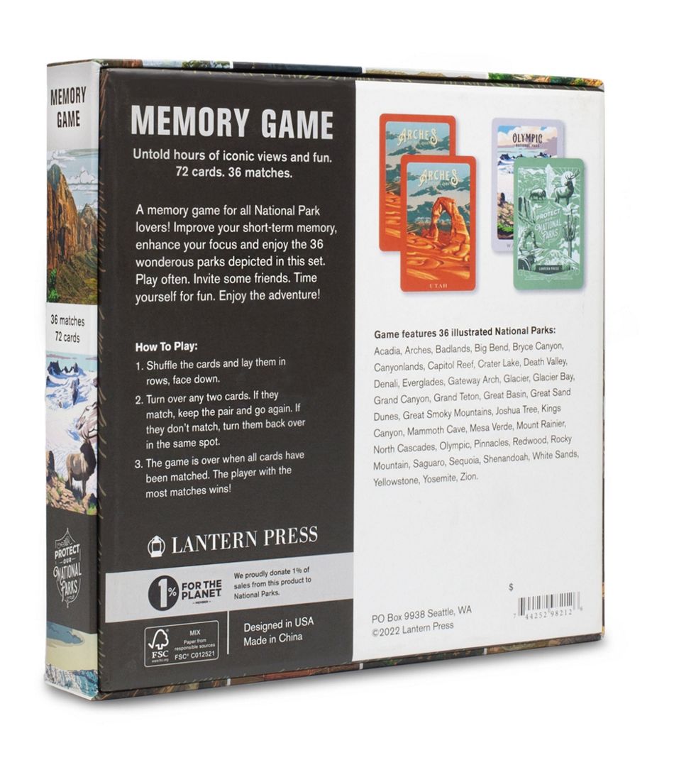National Parks Memory Game - L.L.Bean Essential