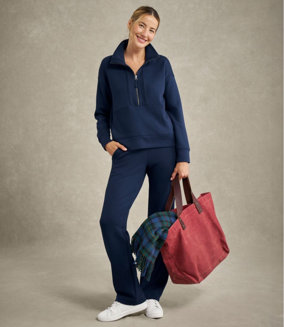 Women's L.L.Bean CloudSoft Top, Half-Zip Pullover - L.L.Bean Essential