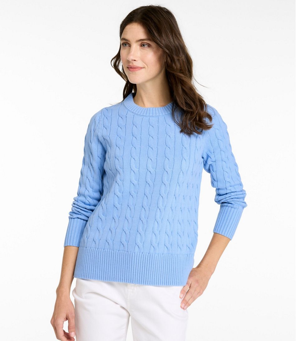 Women's The Original Double L® Sweater, Cable Crewneck - L.L.Bean Essential