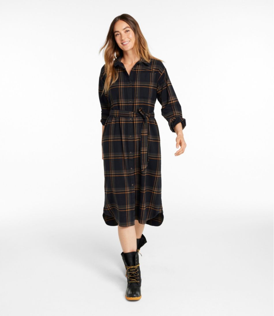 Women's Signature Camp Flannel Midi Dress - L.L.Bean Great Value