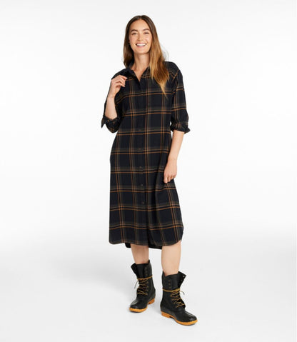 Women's Signature Camp Flannel Midi Dress - L.L.Bean Great Value