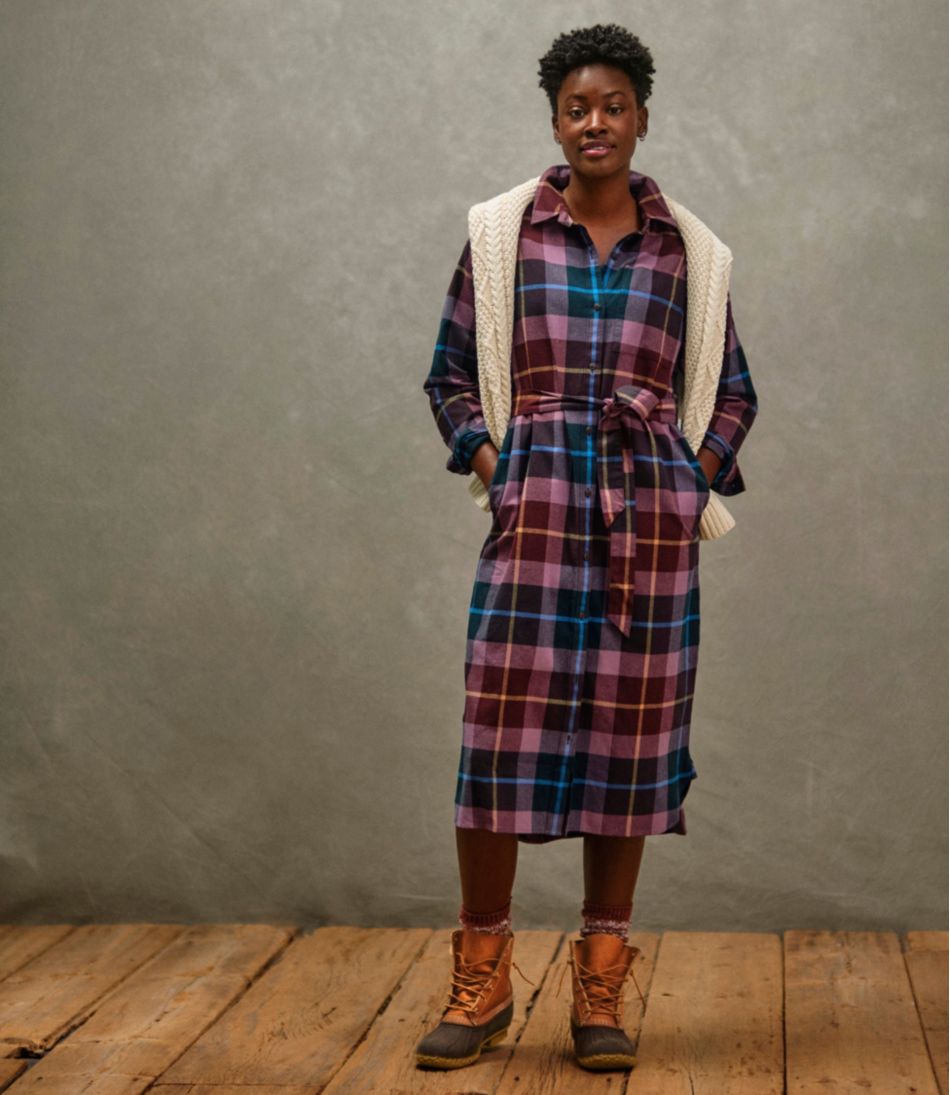 Women's Signature Camp Flannel Midi Dress - L.L.Bean Great Value