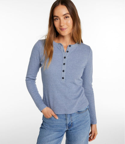 Women's Signature Premium Thermal Tops, Long-Sleeve Henley Shirt - L.L.Bean Essential