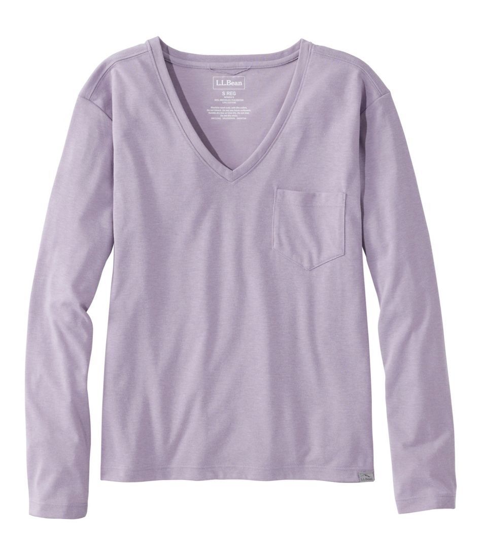 Women's Vista Camp V-Neck Pocket Tee, Long-Sleeve - L.L.Bean Latest