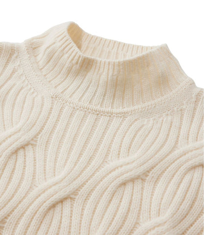 Women's Signature Premium Cashmere Cable Sweaters, Mockneck - L.L.Bean Essential