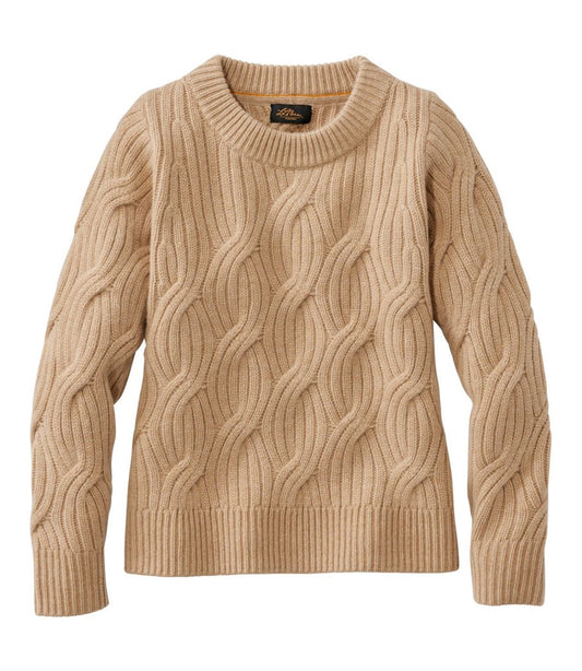 Women's Signature Premium Cashmere Cable Sweater, Crewneck - L.L.Bean Customer Favorite