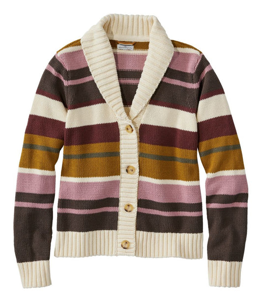 Women's Signature Original Cotton Sweater, Shawl Cardigan Stripe - L.L.Bean Essential