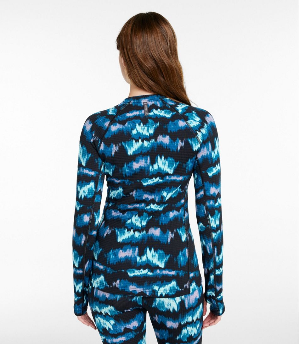 Women's L.L.Bean Heavyweight Base Layer Crew Top, Print - L.L.Bean Value