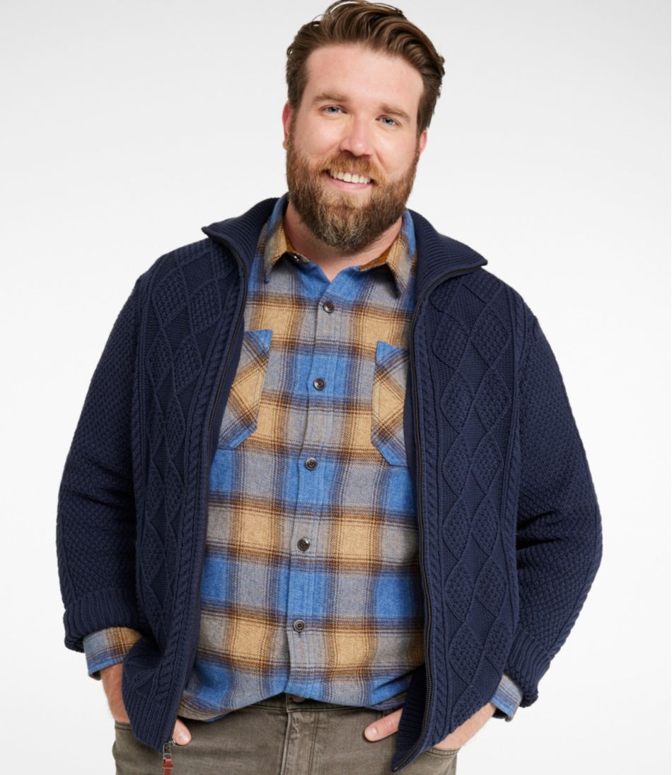 Men's Signature Cotton Fisherman Sweater, Full-Zip - L.L.Bean Value