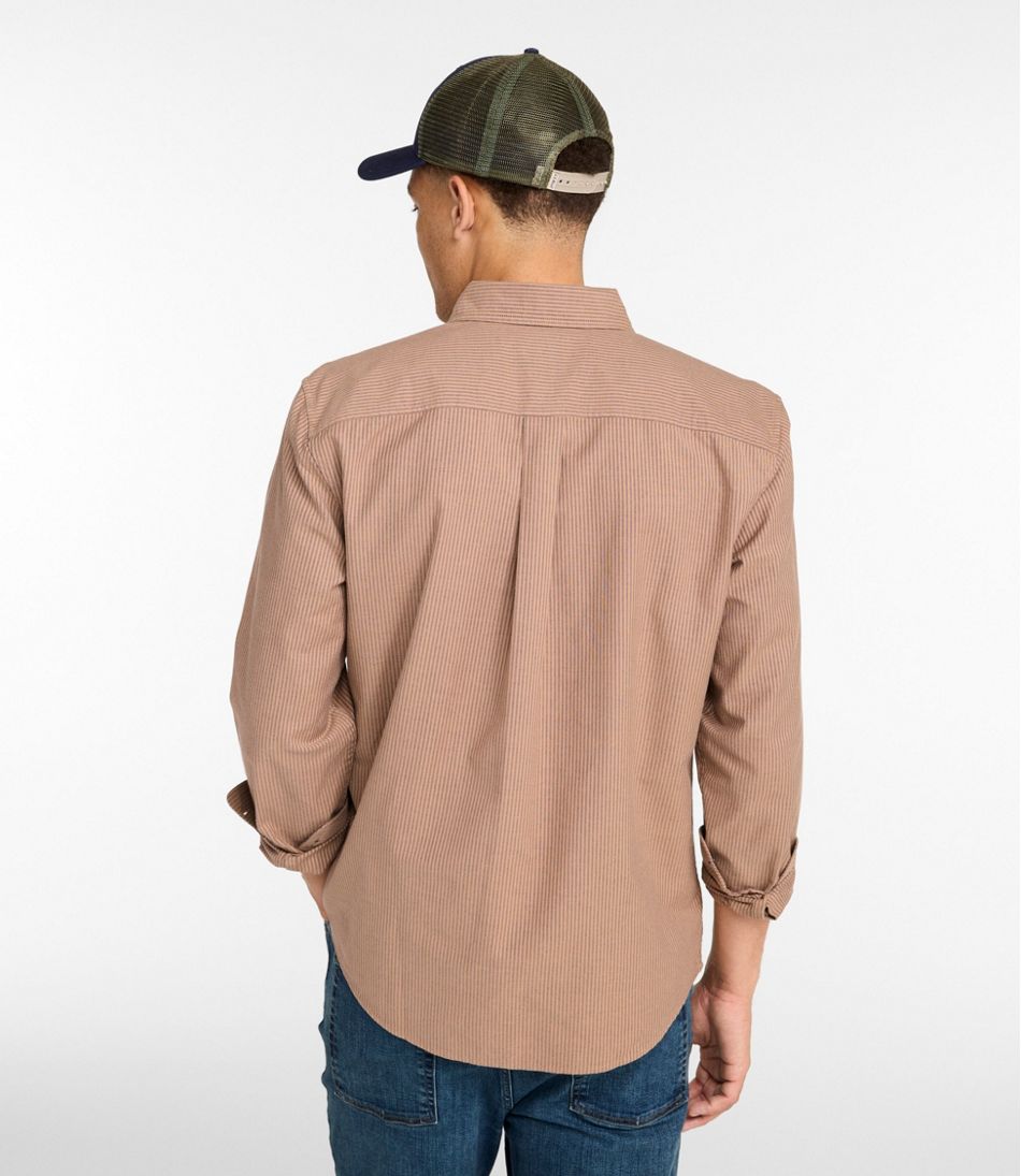 Men's Sunwashed Oxford Shirt, Slightly Fitted Untucked Fit, Stripe - L.L.Bean Trusted