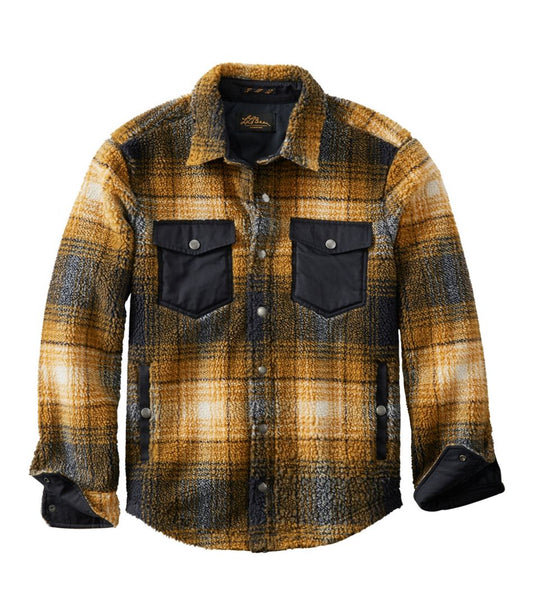 Men's Signature Mixed Media Fleece Shirt Jacket, Plaid - L.L.Bean Customer Favorite