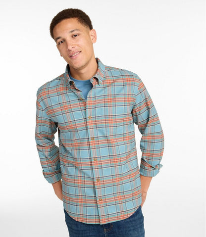 Men's Sunwashed Oxford Shirt, Slightly Fitted Untucked Fit, Plaid - L.L.Bean Classic
