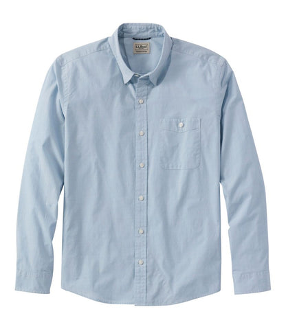 Men's Comfort Stretch Performance® Chambray Shirt, Long-Sleeve, Slightly Fitted Untucked Fit - L.L.Bean Quality