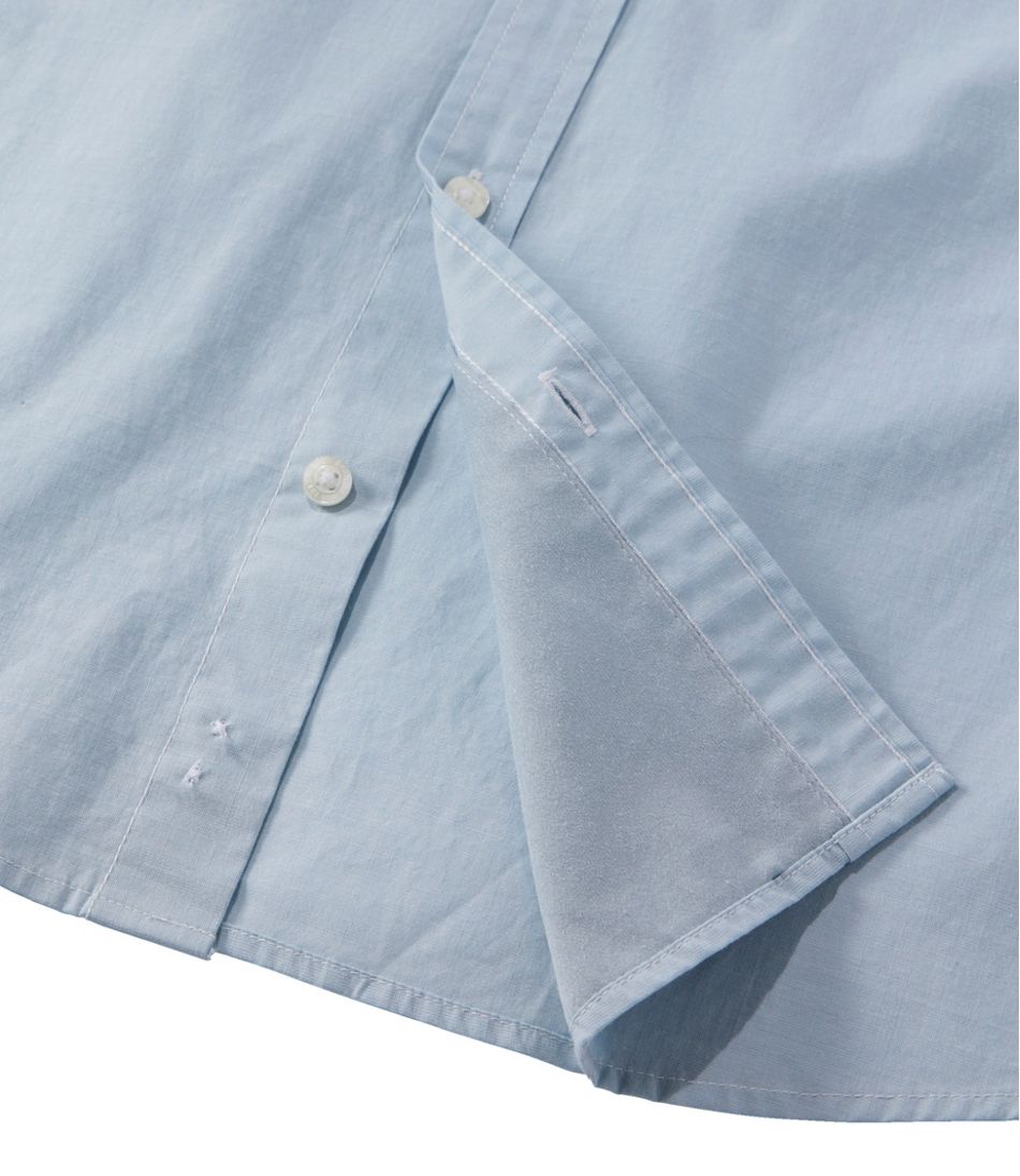 Men's Comfort Stretch Performance® Chambray Shirt, Long-Sleeve, Slightly Fitted Untucked Fit - L.L.Bean Quality