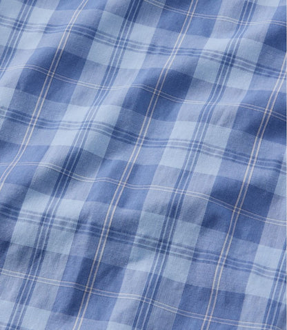 Men's Comfort Stretch Performance® Chambray Shirt, Long-Sleeve, Slightly Fitted Untucked Fit, Plaid - L.L.Bean Classic