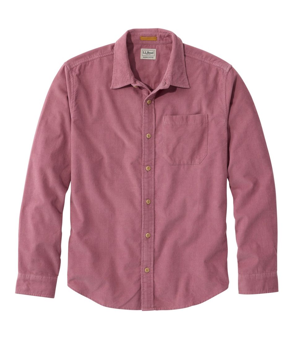 Men's Sunwashed Corduroy Shirt, Slightly Fitted Untucked Fit - L.L.Bean Essential