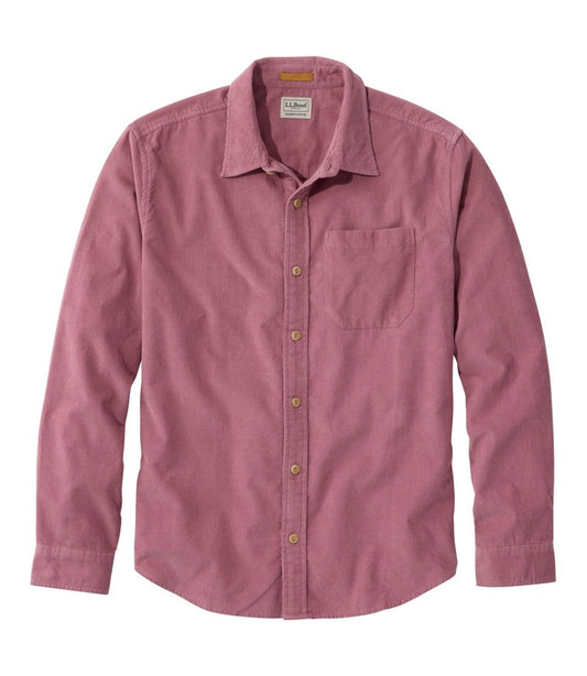 Men's Sunwashed Corduroy Shirt, Slightly Fitted Untucked Fit - L.L.Bean Essential