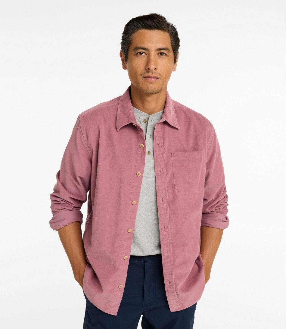 Men's Sunwashed Corduroy Shirt, Slightly Fitted Untucked Fit - L.L.Bean Essential