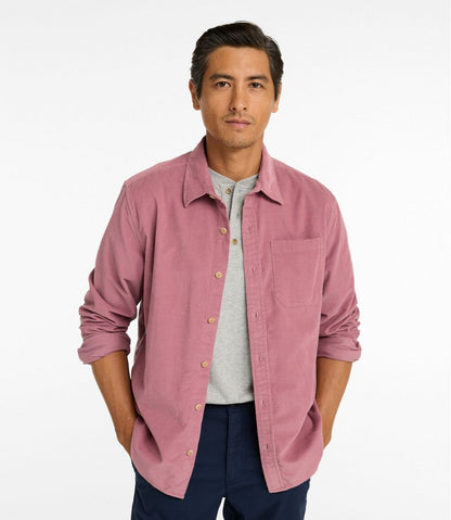 Men's Sunwashed Corduroy Shirt, Slightly Fitted Untucked Fit - L.L.Bean Essential