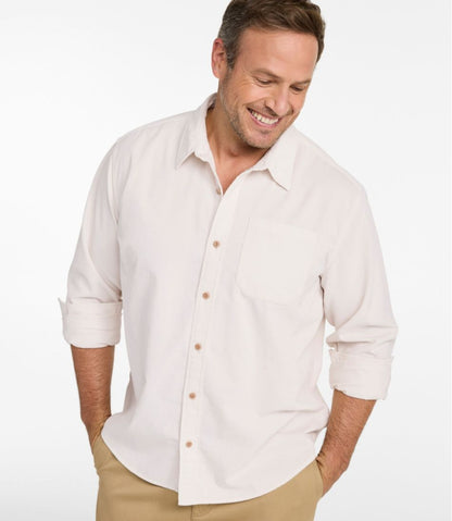 Men's Sunwashed Corduroy Shirt, Slightly Fitted Untucked Fit - L.L.Bean Essential
