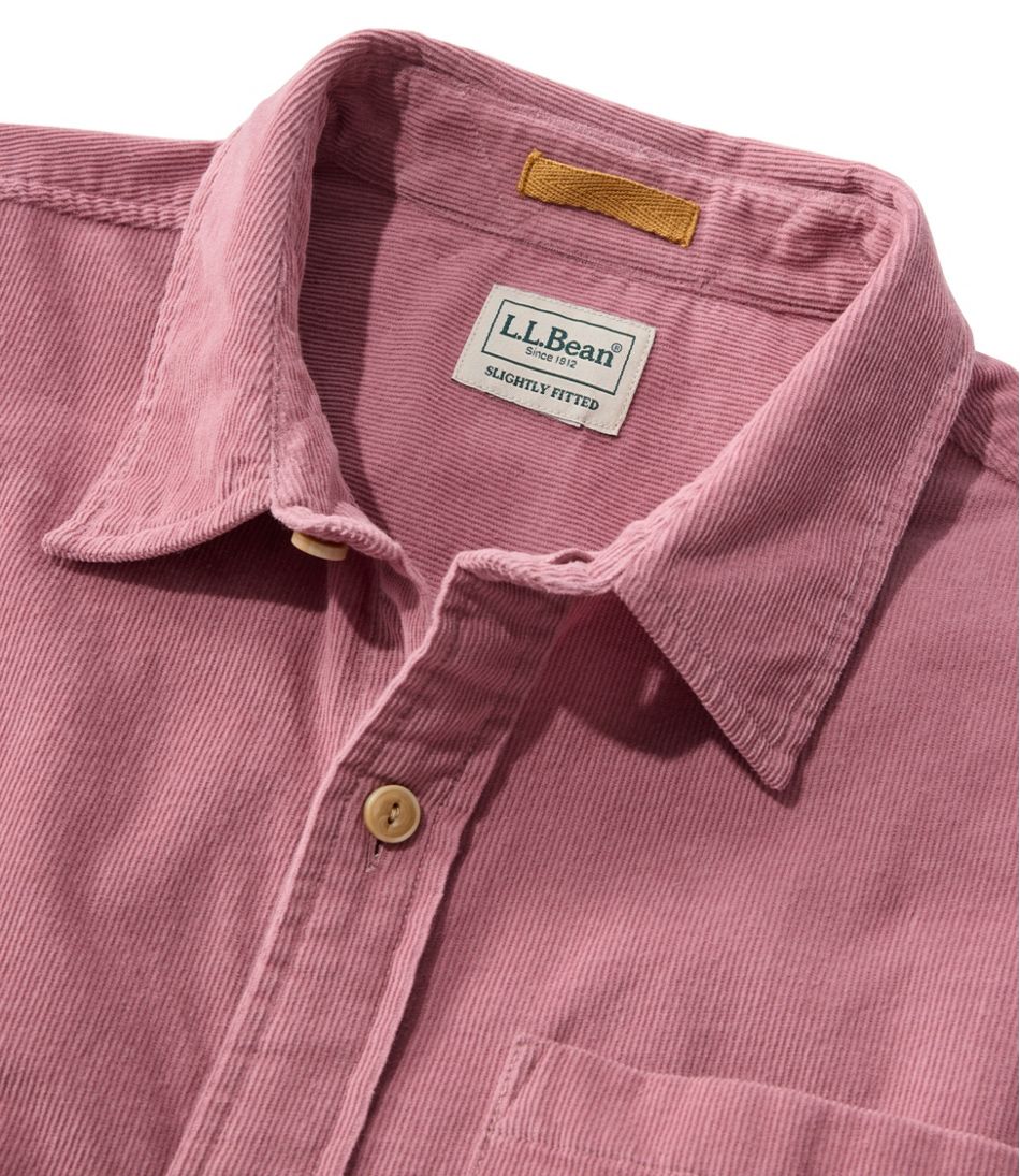 Men's Sunwashed Corduroy Shirt, Slightly Fitted Untucked Fit - L.L.Bean Essential