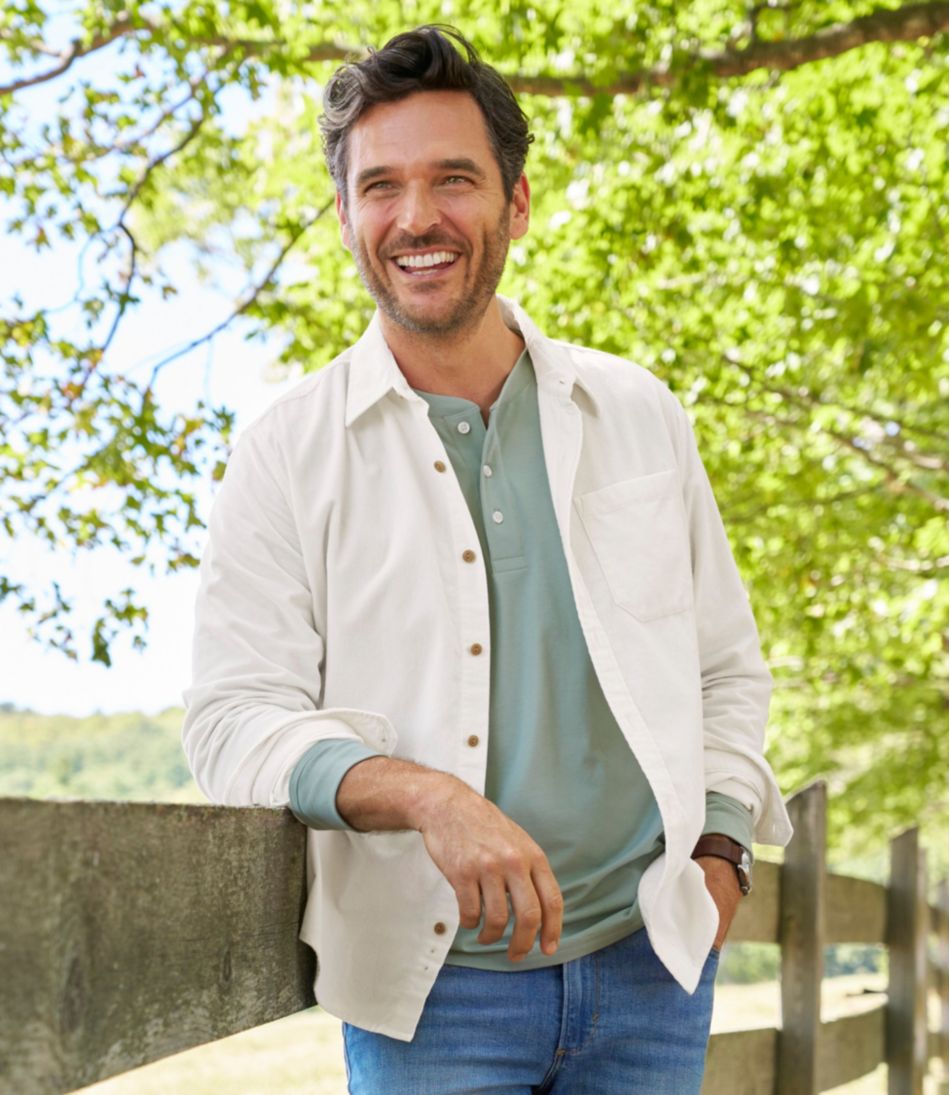 Men's Sunwashed Corduroy Shirt, Slightly Fitted Untucked Fit - L.L.Bean Essential