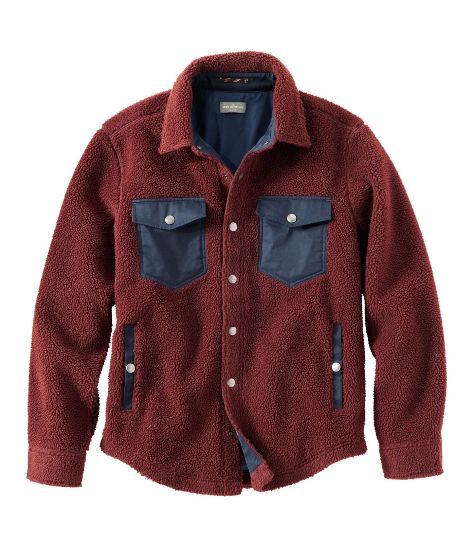 Men's Signature Mixed Media Fleece Shirt Jacket - L.L.Bean Everyday