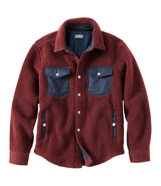 Men's Signature Mixed Media Fleece Shirt Jacket - L.L.Bean Everyday
