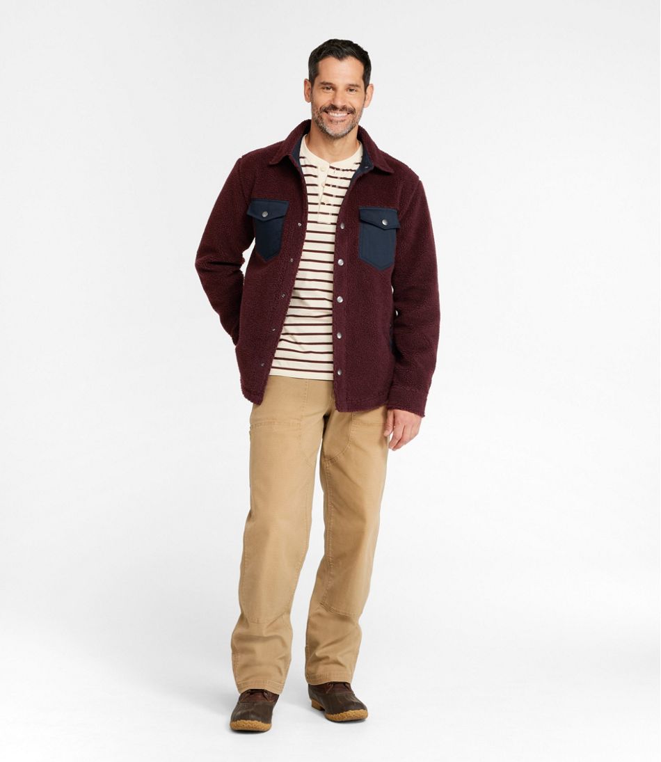 Men's Signature Mixed Media Fleece Shirt Jacket - L.L.Bean Everyday