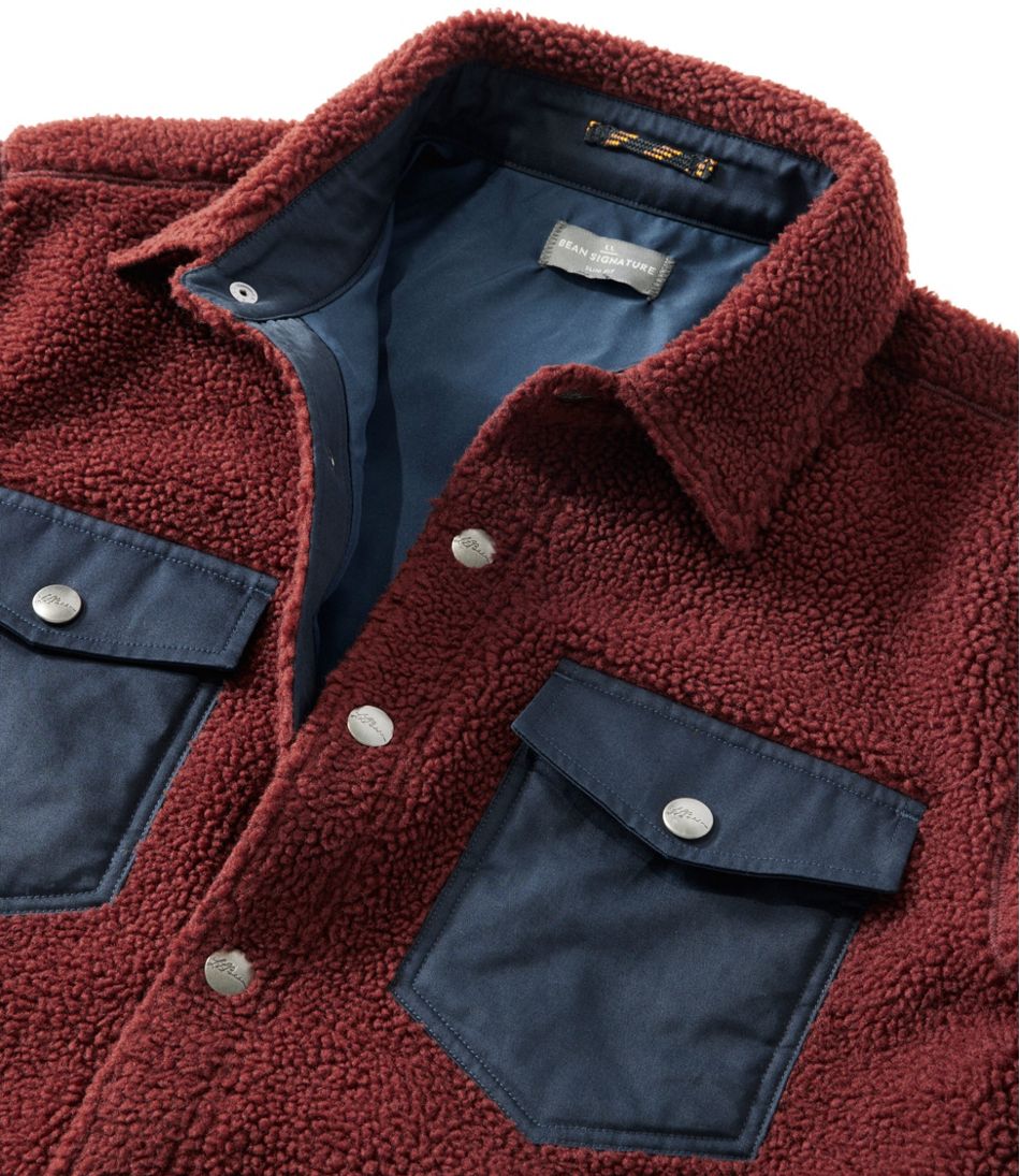 Men's Signature Mixed Media Fleece Shirt Jacket - L.L.Bean Everyday