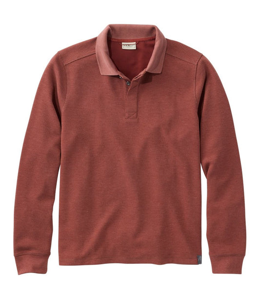 Men's Mountainside Micro Waffle Polo, Long-Sleeve - L.L.Bean Great Value