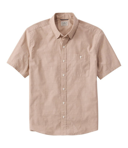 Men's Comfort Stretch Performance® Chambray Shirt, Short-Sleeve, Slightly Fitted Untucked Fit - L.L.Bean Latest