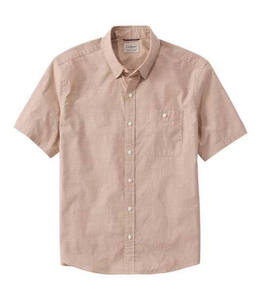 Men's Comfort Stretch Performance® Chambray Shirt, Short-Sleeve, Slightly Fitted Untucked Fit - L.L.Bean Latest